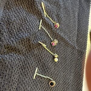 Men’s tie clips. All 4